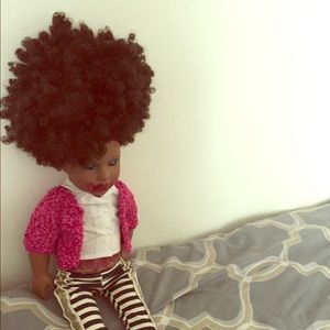 Natural hair doll